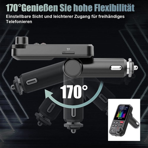 FM Transmitter Bluetooth5.0 KFZ Dual USB Auto Ladegerät für Handy Radio Adapter - Bild 7 von 17