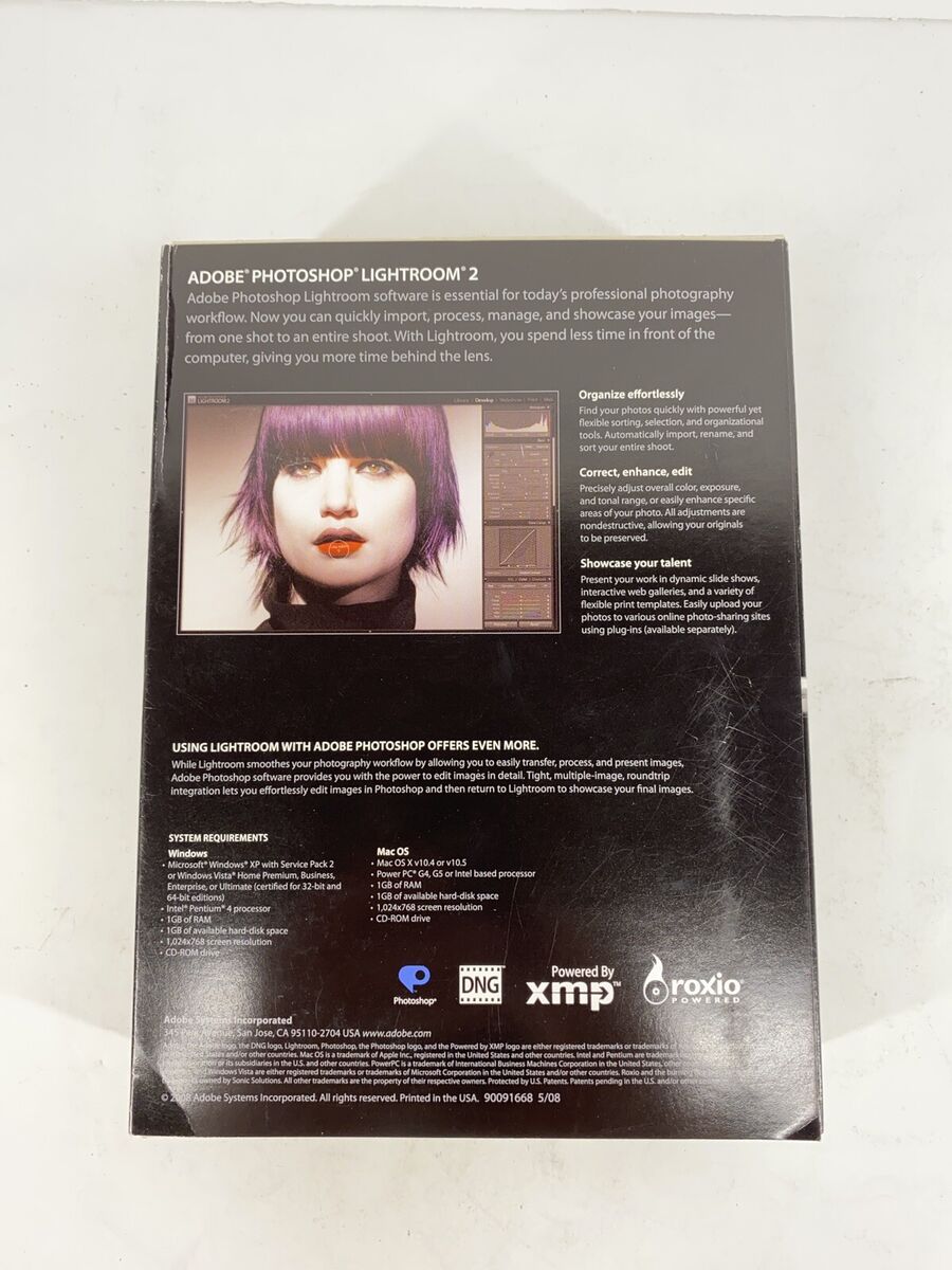 Adobe Photoshop Lightroom 2 for Windows PC Mac Authentic Adobe Photoshop Lightroom 2 for Windows PC Mac Authentic