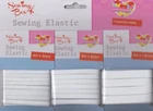 Sewing Box 3 Assorted White Sewing Elastic 4M x 5MM 8MM & 12MM Clothing Furnitur