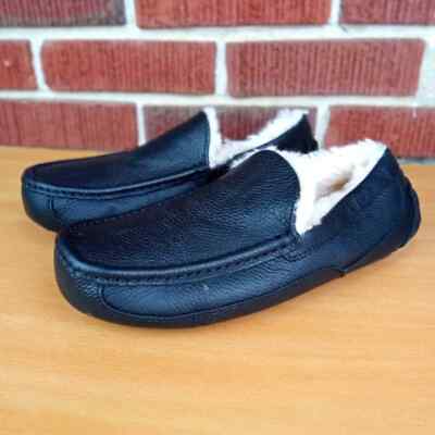 UGG Mascot Driving Loafers UGG Mascot Mens 9 Black Loafers Slippers Leather Shearling  main image 3