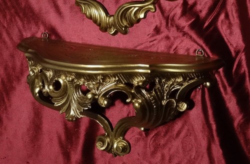 Wandspiegel + Ablage Konsole SET Spiegel 50X76 ANTIK BAROCK WEIß GOLD 118S - Picture 29 of 146
