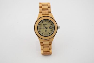 BEWELL W100 AG  ANALOG QUARZ UNISEX MAPLE-WOOD ARMBANDUHR 3 ATM