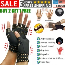 Copper Arthritis Compression Gloves Hand Support Wrist Joint Pain Relief Unisex