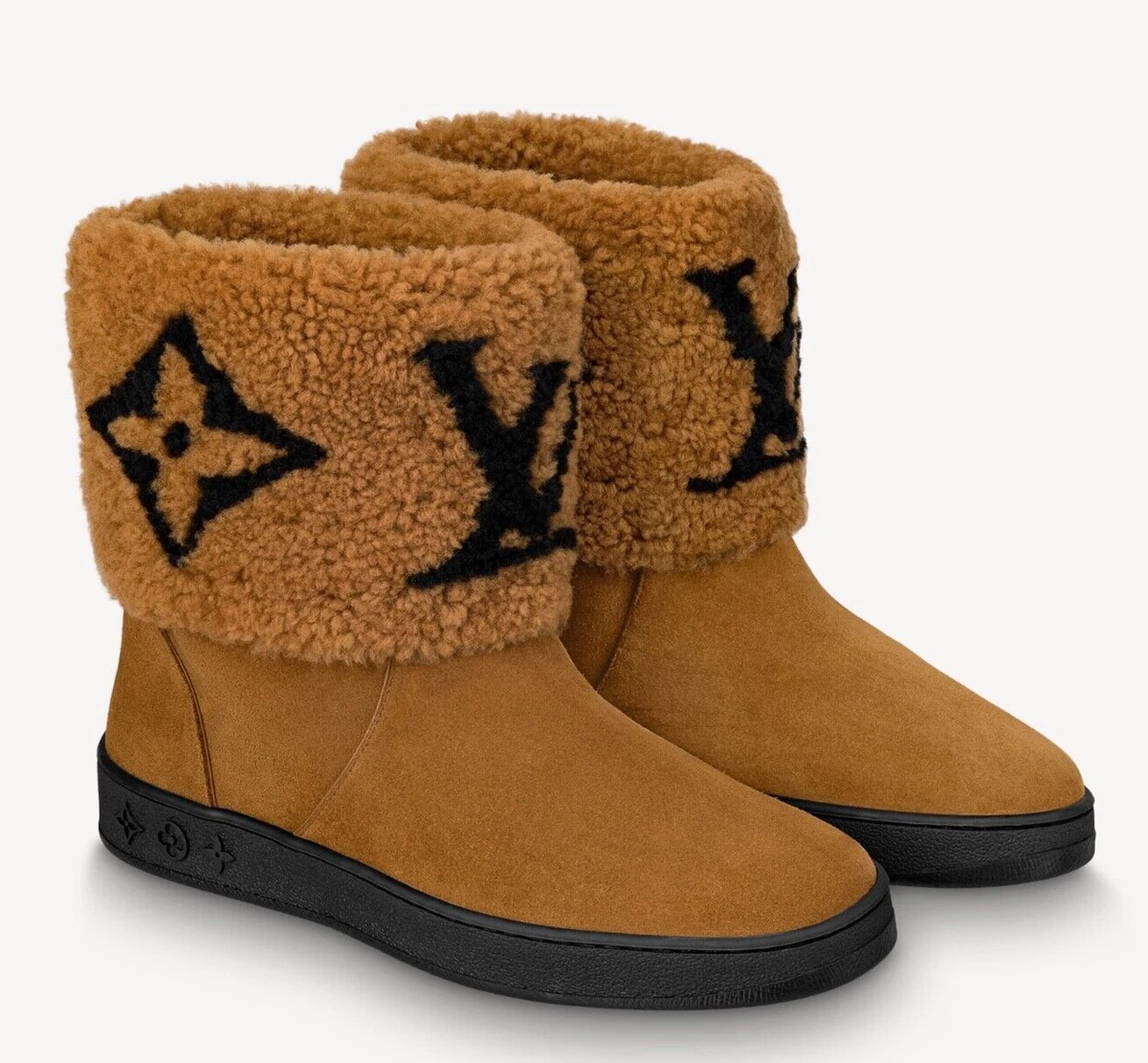 Louis Vuitton Women's Snowdrop Flat Ankle Boots Suede and Shearling