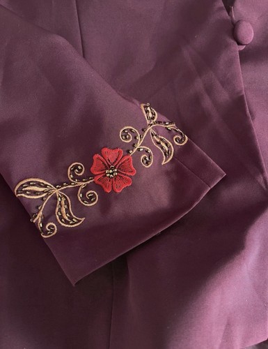 Burgandy Vintage Skirt Suit - Picture 4 of 7