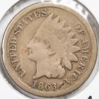 1863 Indian Head Penny Cent a