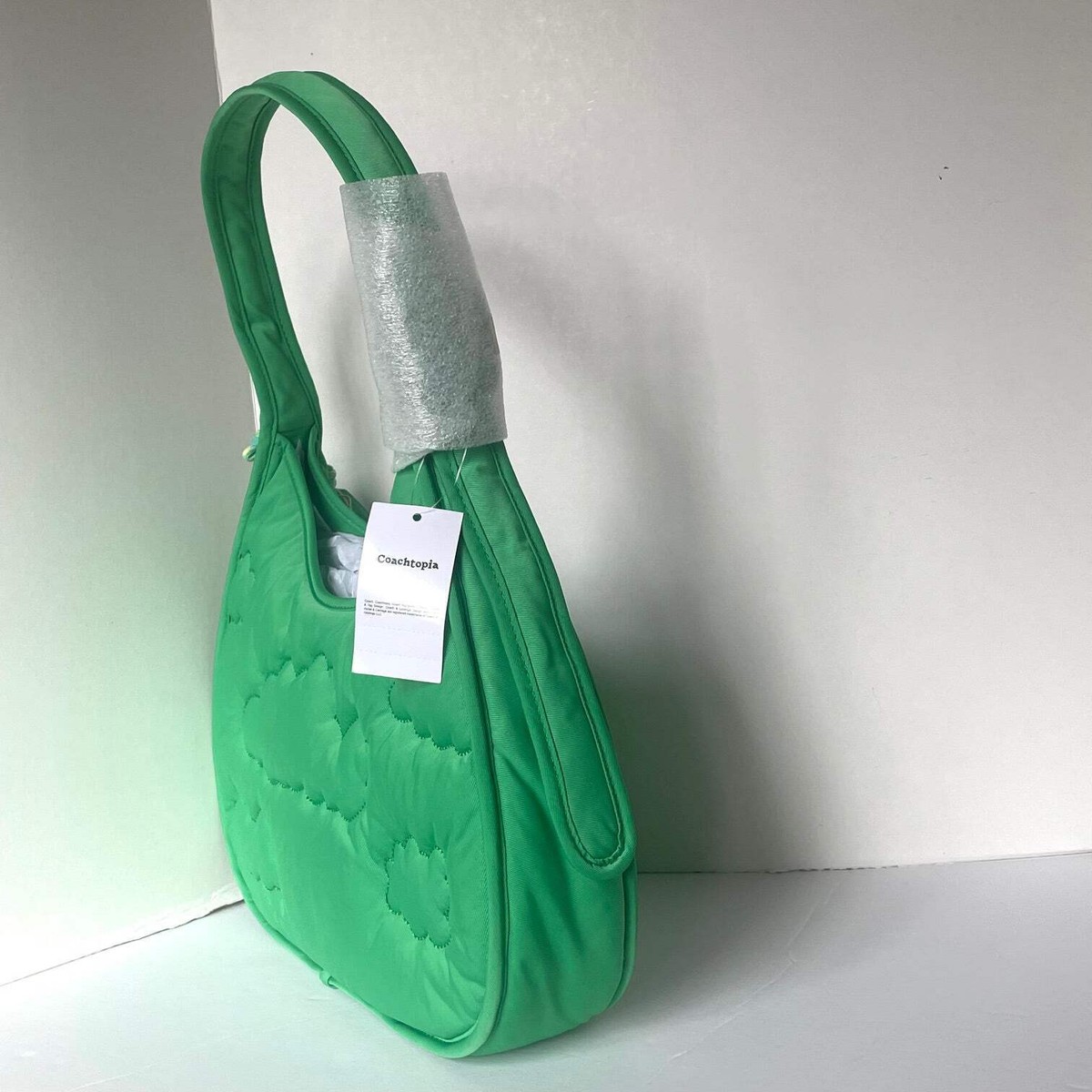 バッグ Vintage Coach Shoulder Bag Leaf Green Old Coach Ergo Flap Shopper Shoulder bag Leather Leaf Green