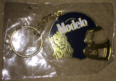 Modelo Beer Football Helmet Bottle Opener Key Chain NEW Cerveza NFL