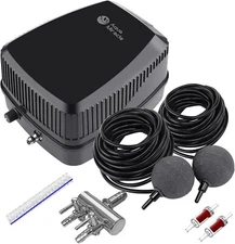 AquaMiracle Pond Air Pump Koi Pond Aerator Pond Bubbler for Outdoor Ponds up ...