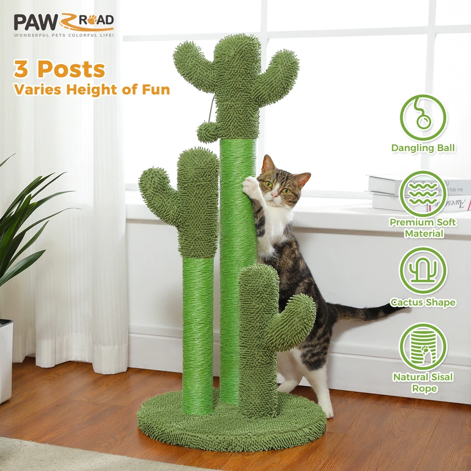 PAWZ Road Katzenkratzbaum Kratzpfosten Kratzstamm Kaktus Kratzbaum Kletterbaum - Bild 2 von 4