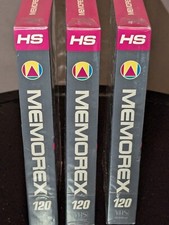 Memorex 120 HS Lot Of 3 6 Hour High Standard Video Cassette Blank VHS Tapes NEW 