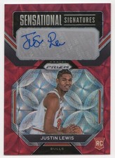 2022-23 Panini Prizm JUSTIN LEWIS #SS-JW Red Choice Sensational Signatures RC