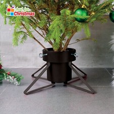 Christmas Tree Stand with Water Tank Xmas Tree Holder Skirt Basket For Real Tree