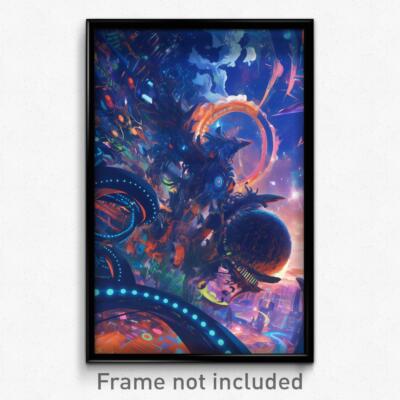 Movie Art Poster - Plush Landmark (Psychedelic Trippy Retro Cartoon Film Print)