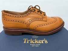 Tricker’s Dress Shoes Tan Acorn Antique Derby Brogues UK 12 US 13