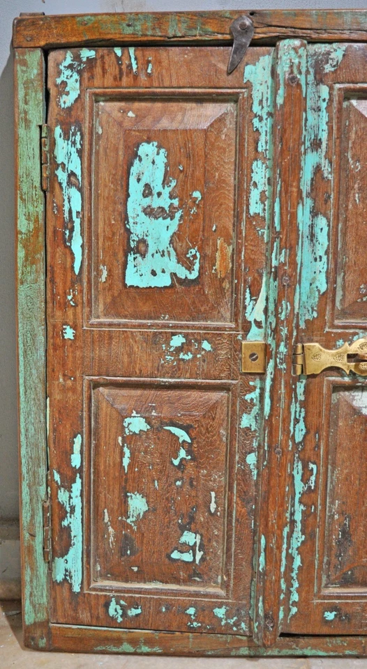 Ancien en Bois Mural Décor Fenêtre Panneau Original Vieux Rustique - Photo 3/4