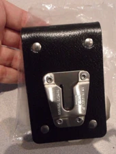 A W Hard Leather Swivel Belt Loop EFJ, Icom, Kenwood, HYT, Tait clip-in