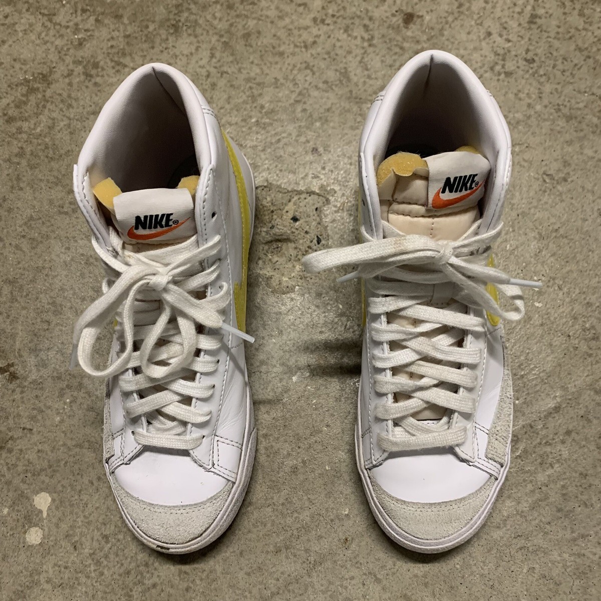 Nike Blazer Mid Yellow Swoosh Nike Blazer Mid 77 White Yellow