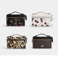 NWT Coach Cosmetic Makeup Case With Cherry Pr...