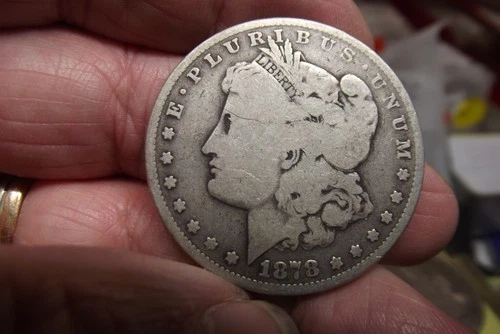 1878-P 8 TF First Morgan Silver Dollar VAM1  Nice original VG