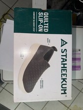 Staheekum Women's Black Quilted Slip-On Shoes Size 9