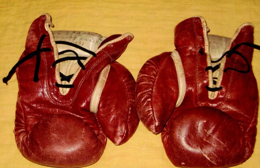 1931 JACK PALLAT Lucha Guantes de Boxeo US AMATUER BOXEO PESO PESADO CAMPEÓN Foto 4 de 4