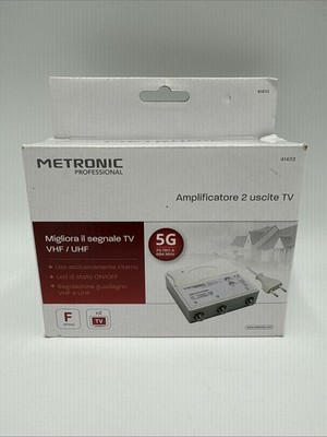Metronic 414113 Verstärker TV mit Filter, Weiß