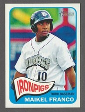 MAIKEL FRANCO 2014 Topps Heritage Minors SP #212 Base Set Shortprint IronPigs