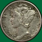 1928 Mercury Dime Almost Uncirculated AU Coin #39324
