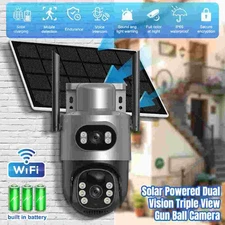 9MP Camera Dual Lens WiFi 1080P HD Night Vision CCTV PTZ Home Security IR Cam US