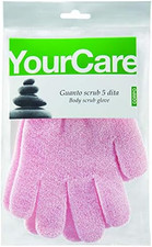 85 Guanto Corpo Esfoliante 5 Dita Nylon, Colori Ass - 400 Gr