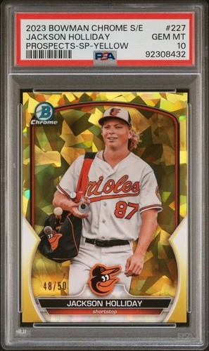 Jackson Holliday 2023 Bowman Chrome Yellow /50 PSA 10 (48/50)