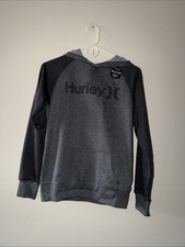 New Boy's Hurley Gray Pullover Hoodie Large 14 - 16 with H20DRI Wicking