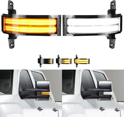 SUNPIE LED Side Mirror Turn Signal Light for 14 19 Chevy Silverado & GMC Sierra