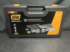 GearWrench 202 Pc SAE & Metric mechanics tool set 1/4” 3/8” 1/2” Drive 6 Point