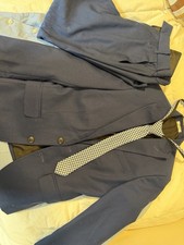 Calvin Klein Boys Navy Blue Suit Set Size 8 Regular Jacket Pants