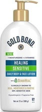 Gold Bond Healing Sensitive Daily Body & Face Lotion for Sensitive Skin, 13 Oz