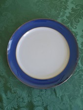 Denby Imperial Blue, Gourmet Large Serving Rimmed Plate, 12" Diameter.