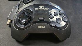 Sega Saturn Black Official OEM standard wired Controller &nbsp;MK-80100 G/VG cond