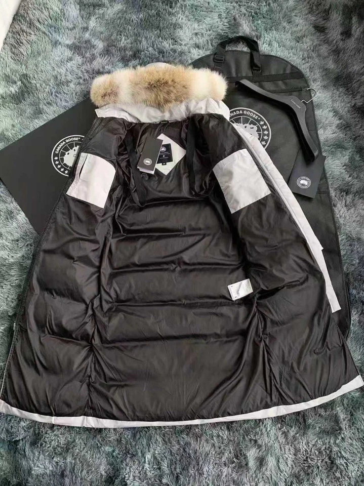 Chaqueta de plumón Canada Goose White Mystique parka 3035L para mujer Foto 3 de 4