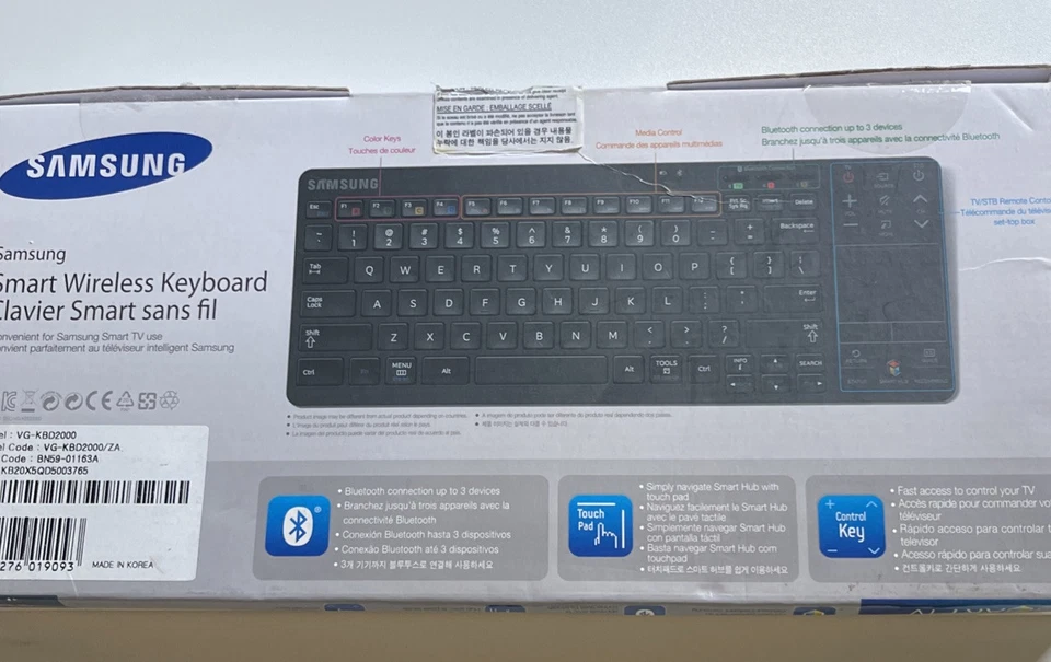 Samsung VG-KBD2000 Smart Hub TV Remote Wireless Bluetooth Keyboard - Image 2 of 2