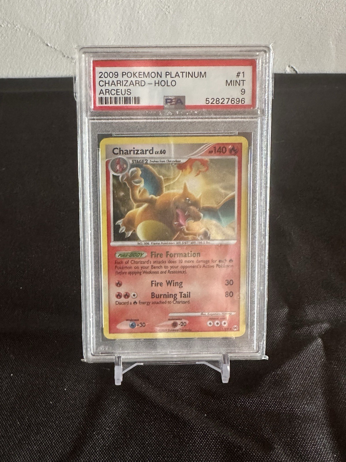 2009 POKEMON PLATINUM ARCEUS #1 CHARIZARD-HOLO PSA 9