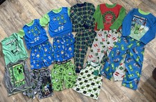 Lot of 15 Items- Minecraft Boys 6, 7, 8, 10, 12- PJ Sets, Shirts, Shorts GUC