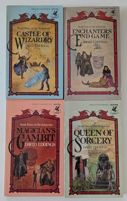 DAVID EDDINGS Paperback BOOK LOT of 4 BELGARIAD SERIES Fantasy DEL REY ...