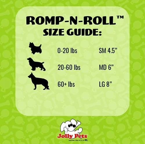 Juguete rojo pequeño para perro de 4,5 pulgadas Jolly Pets Romp n Roll para personas mayores cuerda y pelota Foto 3 de 4