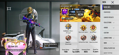PUBG Mobile Game Account Collection 72, M416 Counter, stacked gun lab.