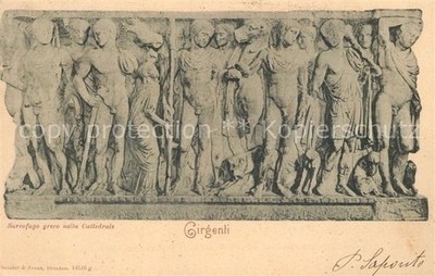 Girgenti Agrigento Sarcofago greco nella Cattedrale