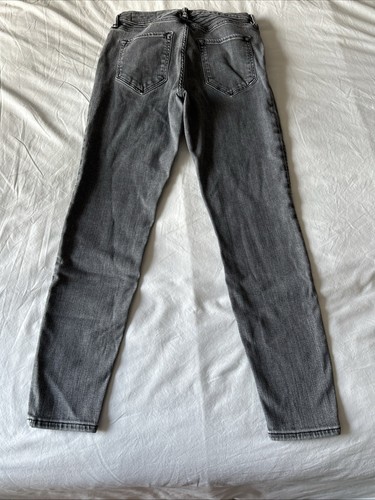 All Saints Slim Jeans W30 L27 Grace Biker Stretch Light Rinse Cotton Zip Detail - Picture 9 of 11