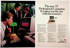 TI Professional Computer Ad 1983 Texas Instruments Vintage Tech Ephemera