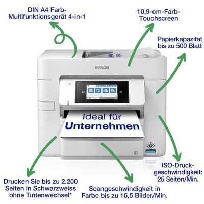 Epson WorkForce Pro WF-C4810DTWF MultifunktionsTintenstrahldrucker inkl. 3 Jahre